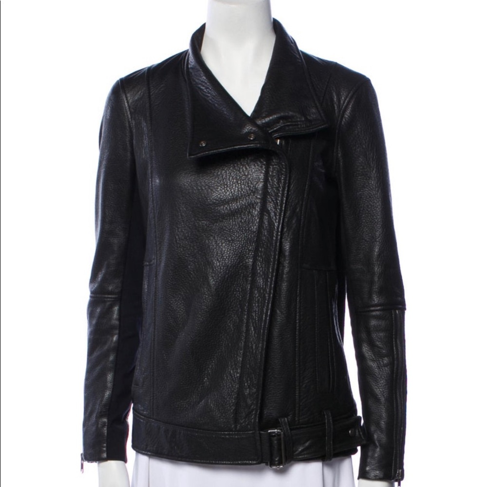 HELMUT LANG black leather motorcycle jacket